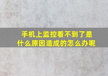 手机上监控看不到了是什么原因造成的怎么办呢