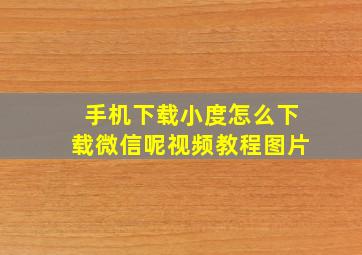 手机下载小度怎么下载微信呢视频教程图片