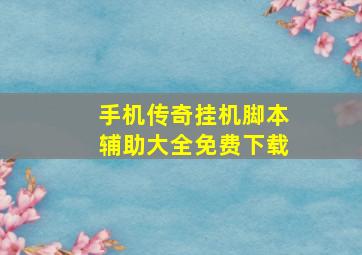 手机传奇挂机脚本辅助大全免费下载