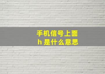 手机信号上面h+是什么意思