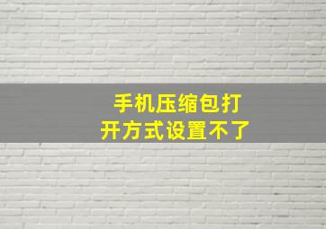 手机压缩包打开方式设置不了