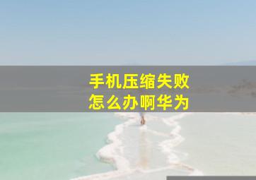 手机压缩失败怎么办啊华为