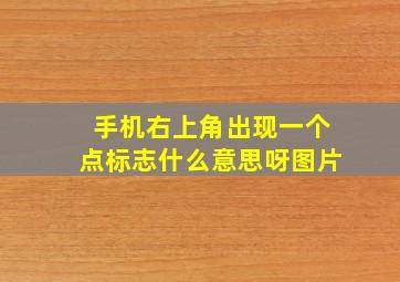 手机右上角出现一个点标志什么意思呀图片