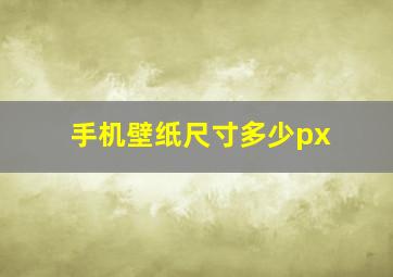 手机壁纸尺寸多少px