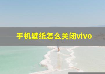 手机壁纸怎么关闭vivo