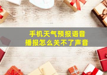 手机天气预报语音播报怎么关不了声音