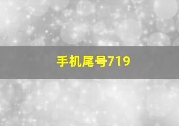 手机尾号719