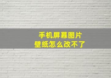 手机屏幕图片壁纸怎么改不了