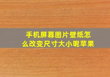 手机屏幕图片壁纸怎么改变尺寸大小呢苹果