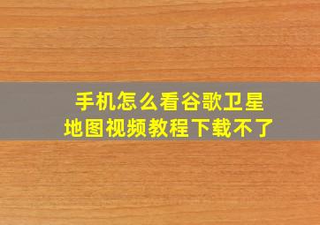 手机怎么看谷歌卫星地图视频教程下载不了