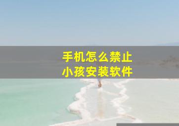 手机怎么禁止小孩安装软件