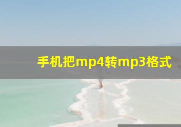 手机把mp4转mp3格式