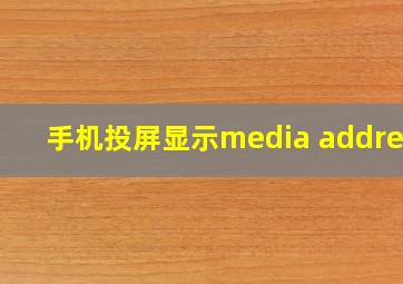 手机投屏显示media address