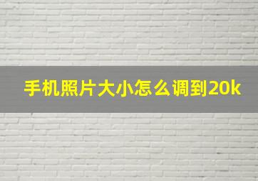 手机照片大小怎么调到20k