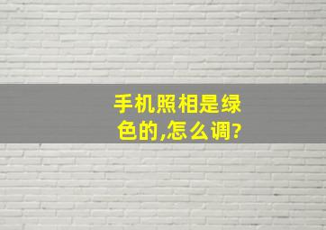 手机照相是绿色的,怎么调?