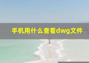 手机用什么查看dwg文件