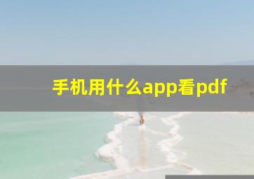 手机用什么app看pdf