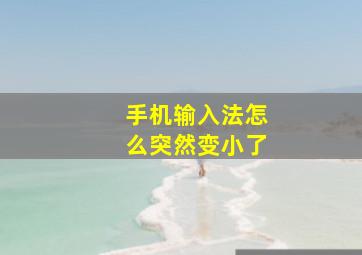 手机输入法怎么突然变小了