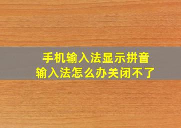 手机输入法显示拼音输入法怎么办关闭不了