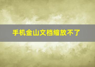 手机金山文档缩放不了