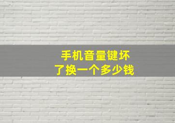 手机音量键坏了换一个多少钱