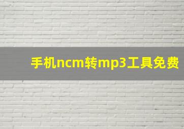 手机ncm转mp3工具免费