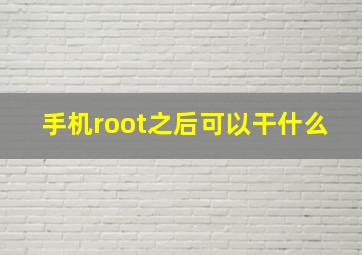 手机root之后可以干什么