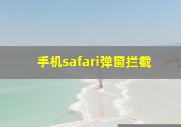 手机safari弹窗拦截