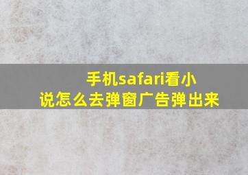 手机safari看小说怎么去弹窗广告弹出来