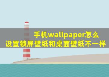 手机wallpaper怎么设置锁屏壁纸和桌面壁纸不一样