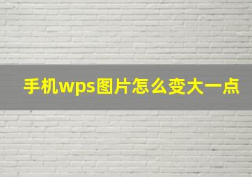 手机wps图片怎么变大一点