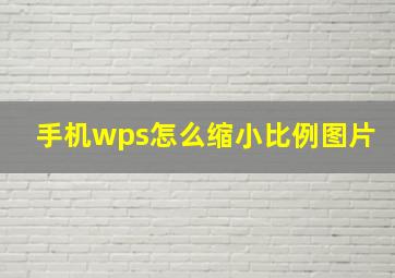 手机wps怎么缩小比例图片