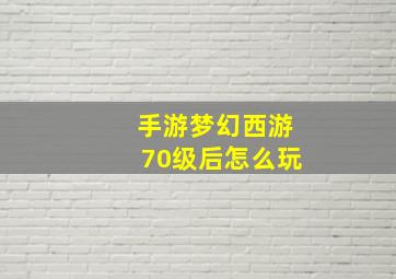 手游梦幻西游70级后怎么玩