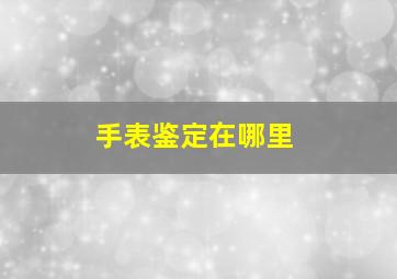 手表鉴定在哪里