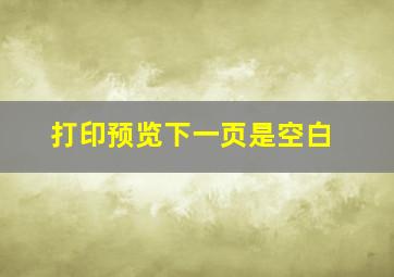 打印预览下一页是空白