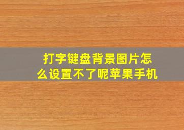 打字键盘背景图片怎么设置不了呢苹果手机