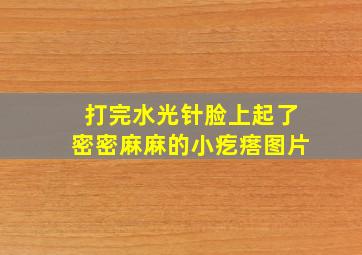 打完水光针脸上起了密密麻麻的小疙瘩图片