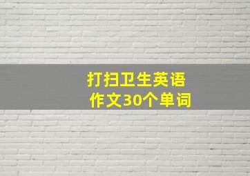 打扫卫生英语作文30个单词