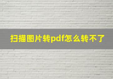 扫描图片转pdf怎么转不了