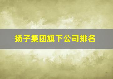 扬子集团旗下公司排名