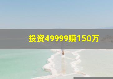 投资49999赚150万