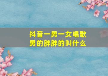 抖音一男一女唱歌男的胖胖的叫什么