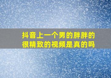 抖音上一个男的胖胖的很精致的视频是真的吗