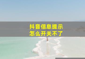 抖音信息提示怎么开关不了