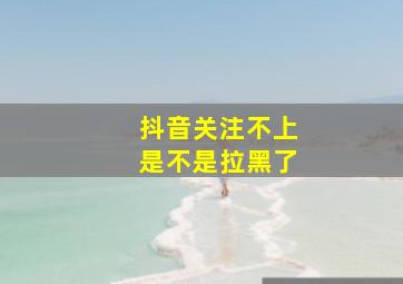 抖音关注不上是不是拉黑了