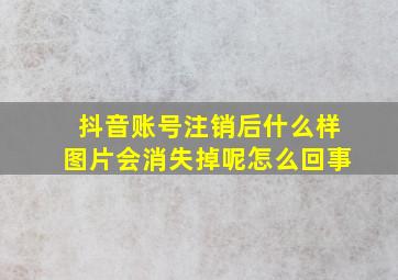 抖音账号注销后什么样图片会消失掉呢怎么回事