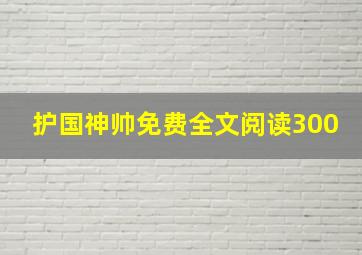 护国神帅免费全文阅读300