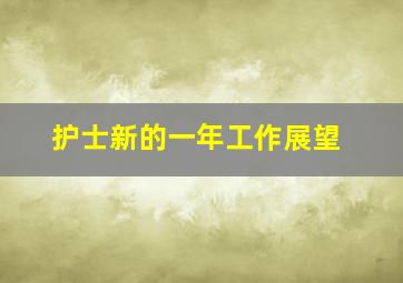 护士新的一年工作展望