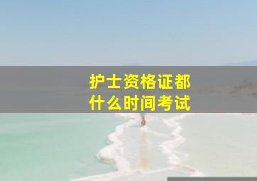 护士资格证都什么时间考试