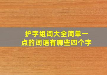 护字组词大全简单一点的词语有哪些四个字